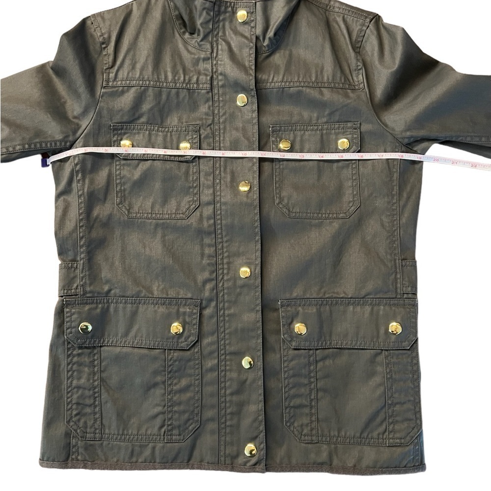 J CREW WOMENS RELAXED FIT GREEN BOYFRIEND FIELD JACKET SIZE SMALL - Picture 6 of 13
